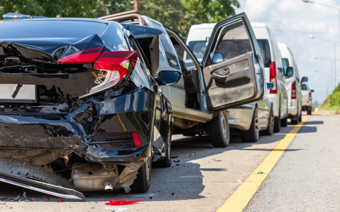 Modern car accident